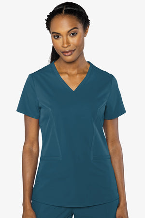Med Couture 8434 DOUBLE V NECK TOP
